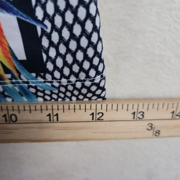 Lucky In Love‎ Wide Leg Copa Culotte Cropped Pants Medium Tropical Floral Golf - Picture 7 of 10